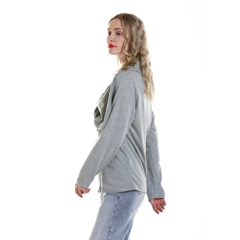 Повседневная куртка с длинным рукавом пальто отложным воротником для женщин