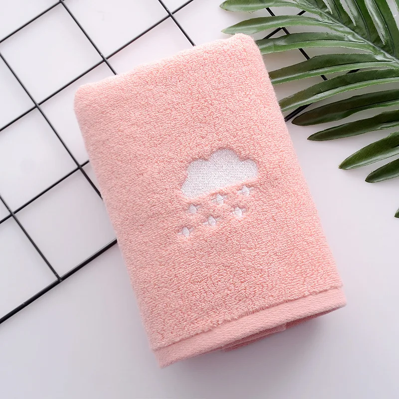 

4 Pieces Embroidery Towel Weather Towel Cotton Couple Girl Gift Towel Water Absorption
