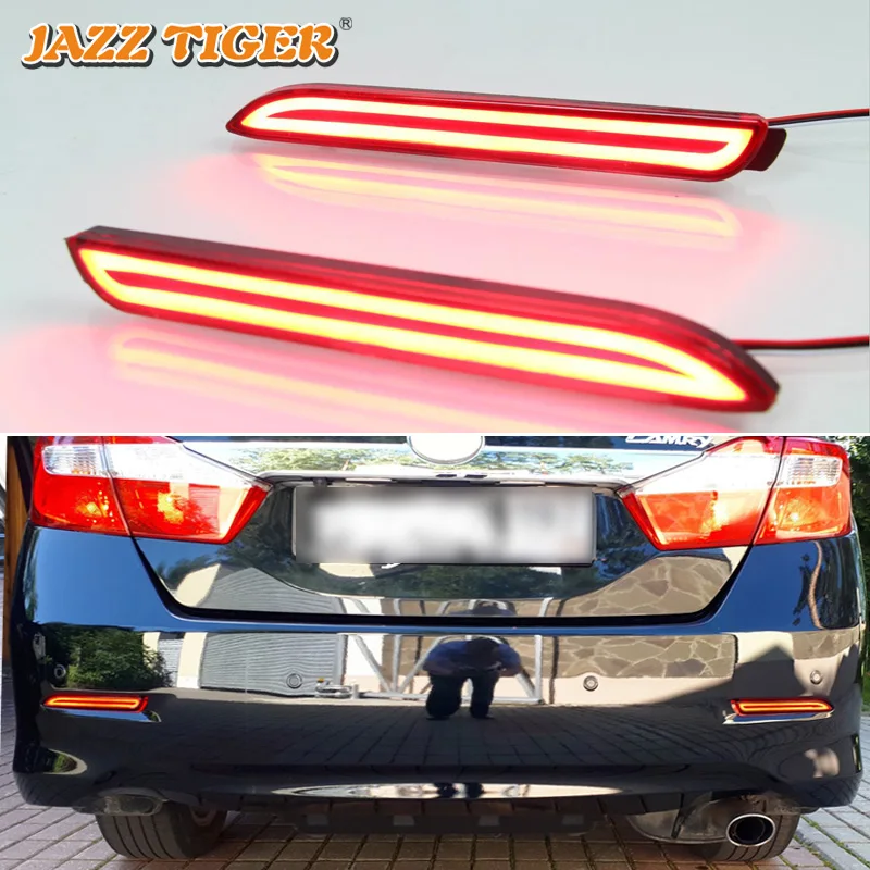

2-in-1 Functions Car LED Rear Fog Lamp Brake Light Rear Bumper Decoration Lamp For Toyota Camry 2009 - 2014