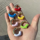 Серьги-гвоздики эмалированные в стиле Ретро