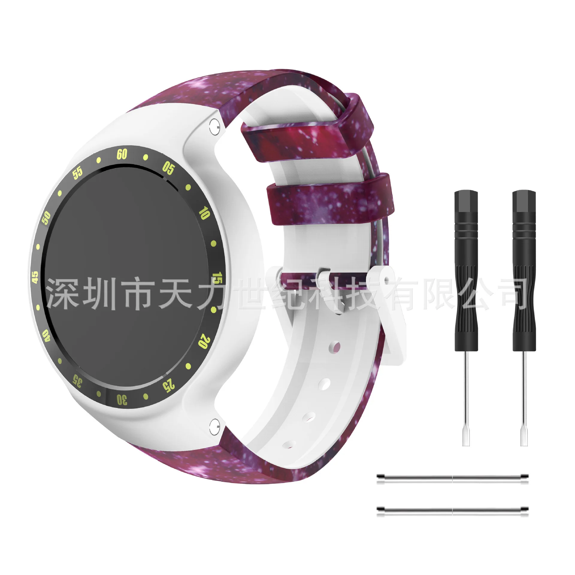 ТПУ резиновый ремешок для часов для Ticwatch S умные часы многоцветные новые спортивные сменные мужские Т-образные ремни для мужчин и женщин