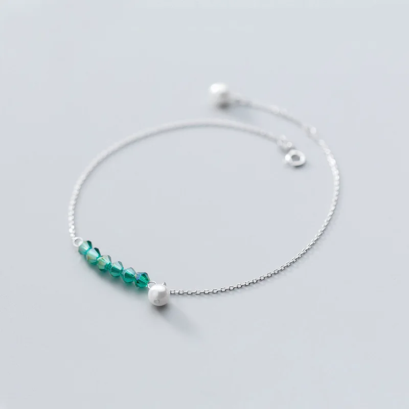 Trustdavis 100% 925 пробы серебристый зеленый циркон Женский синтез подарок на день