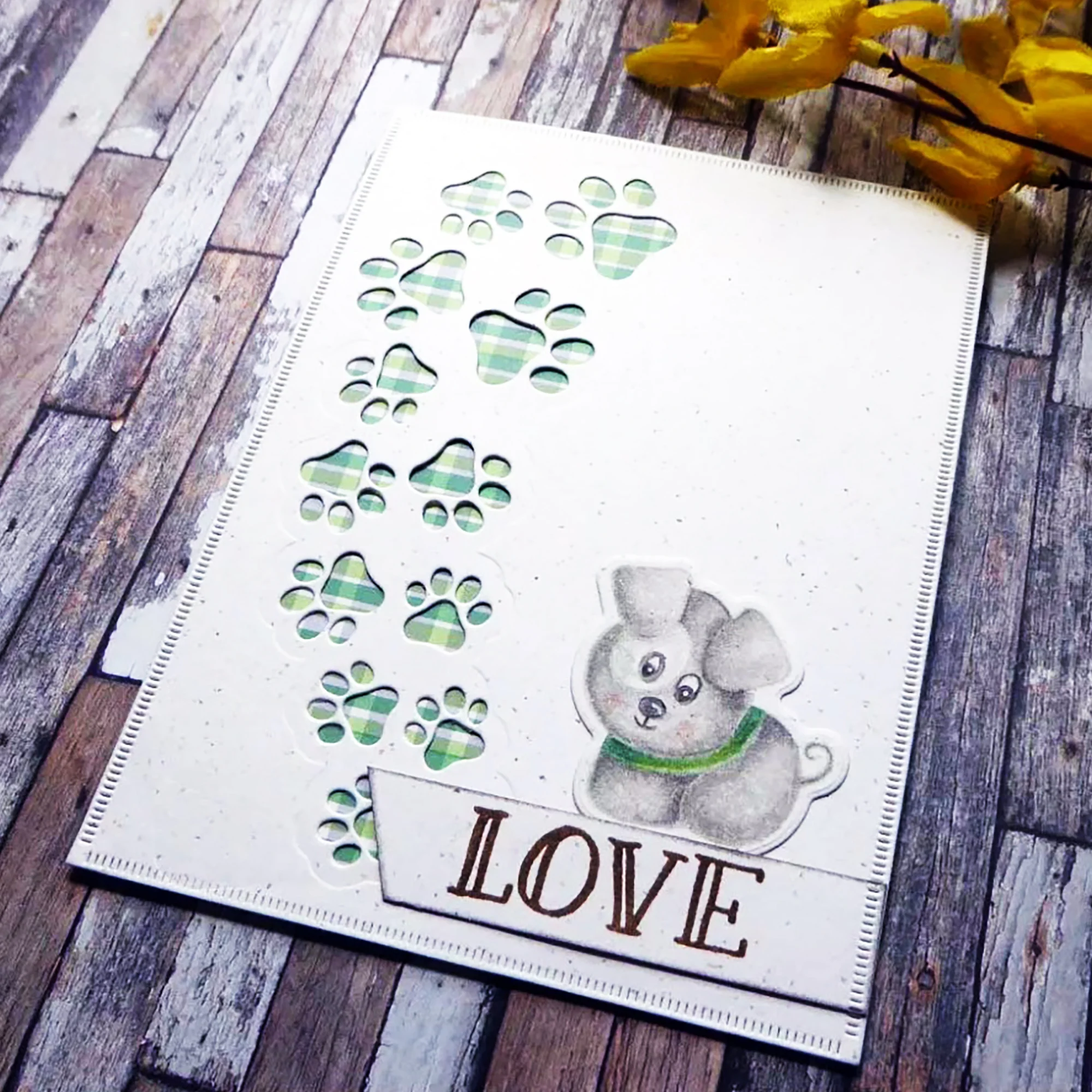 Отпечаток лапы собаки металлические режущие штампы для DIY Скрапбукинг альбом