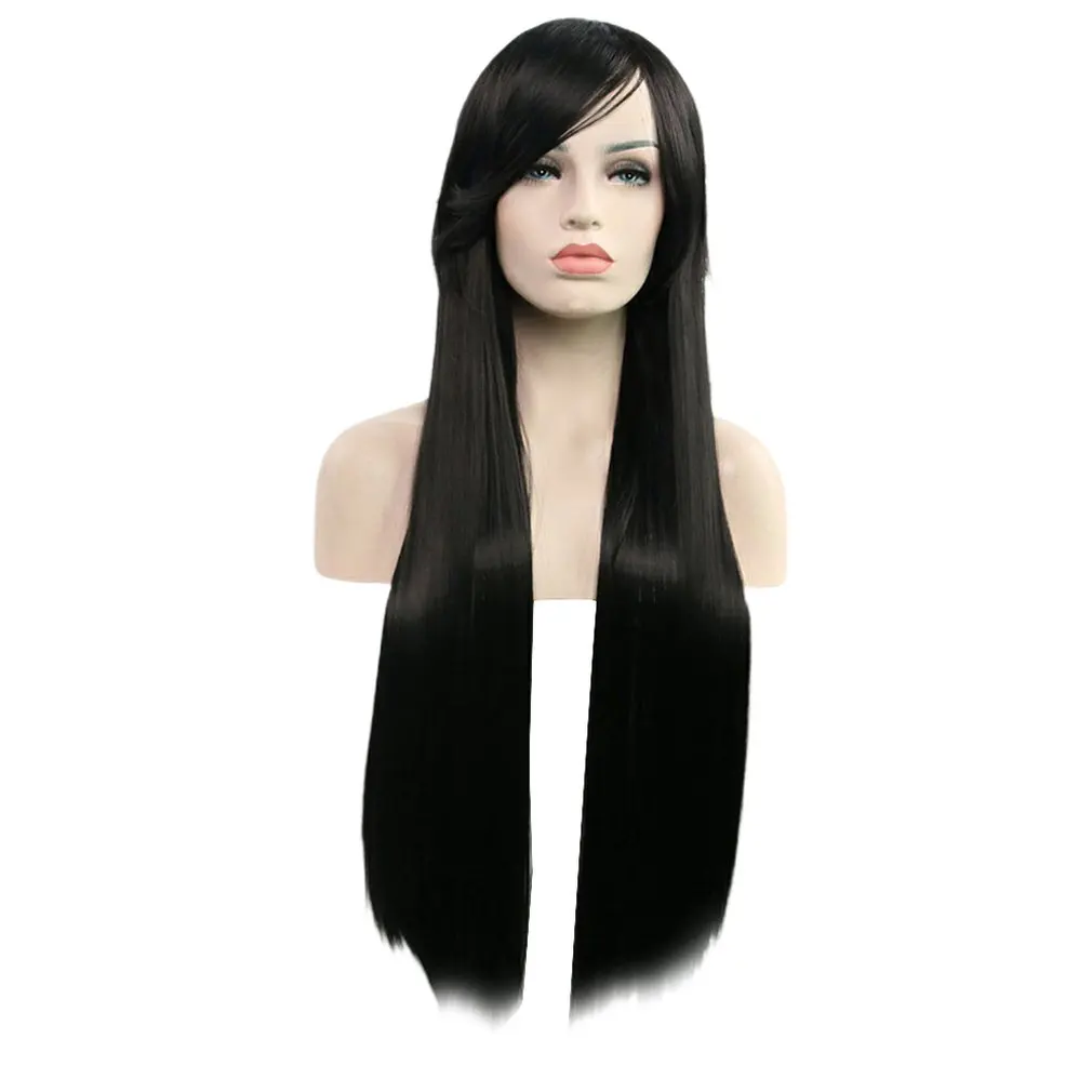 

Holloween Cosplay Costumes School Girls wig 80cm Long Straight Wig Cosplay Costume For Women Wigs Heat Resistant