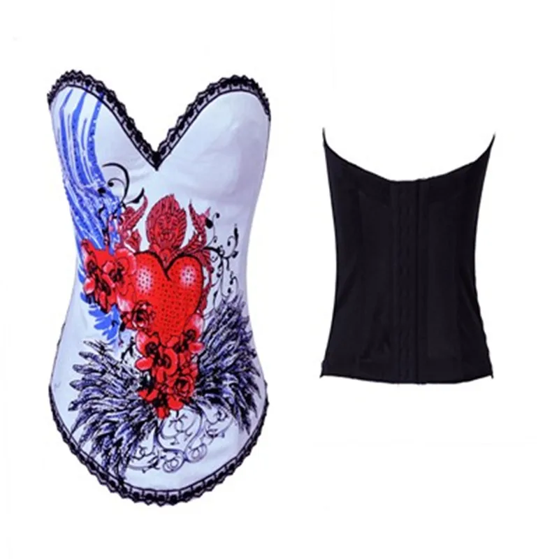 Скелет с принтом череп одежда сексуальный корсет бюстье топы для женщин в