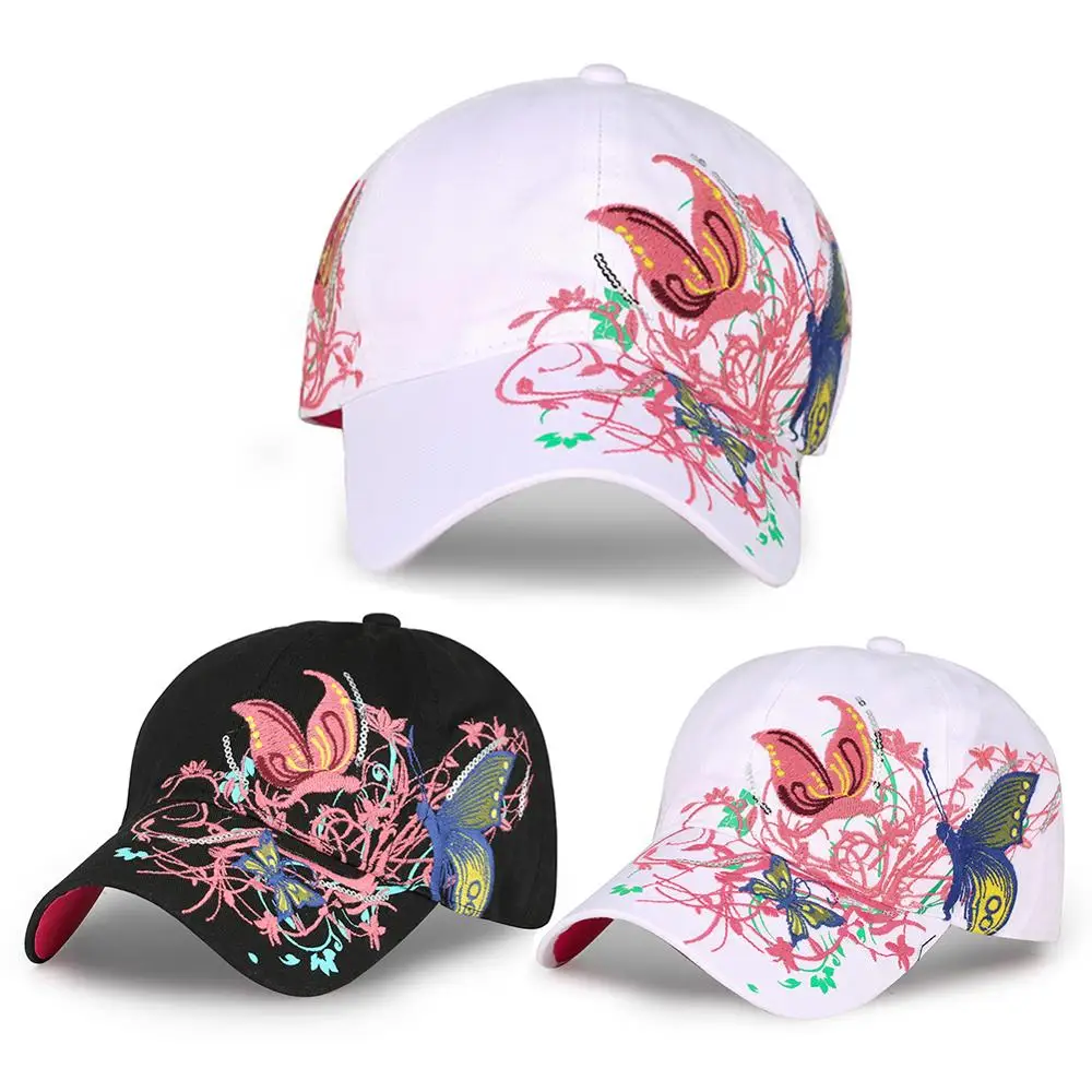 Snapback мужская шапка с вышивкой бабочки женская цветочная бейсбольная хип хоп