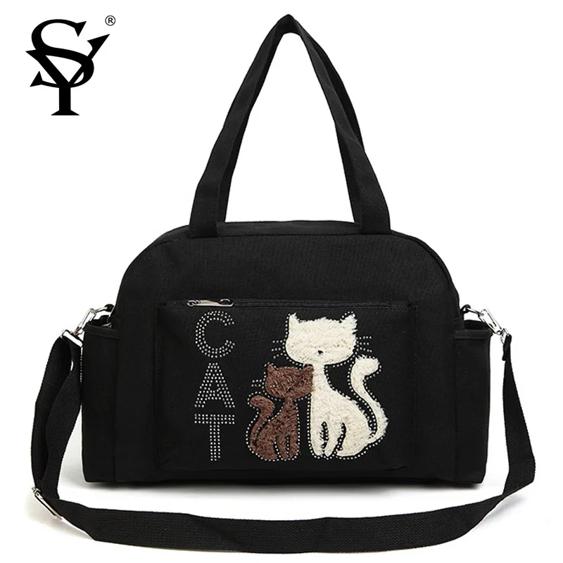 Новая Холщовая Сумка с изображением кошки