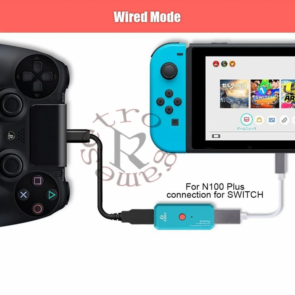 Coov N100 Plus для PS4/XboxOne Беспроводной Контроллер конвертер адаптер к ПК Zend переключатель NS беспроводной геймпад конвертер для джойстика