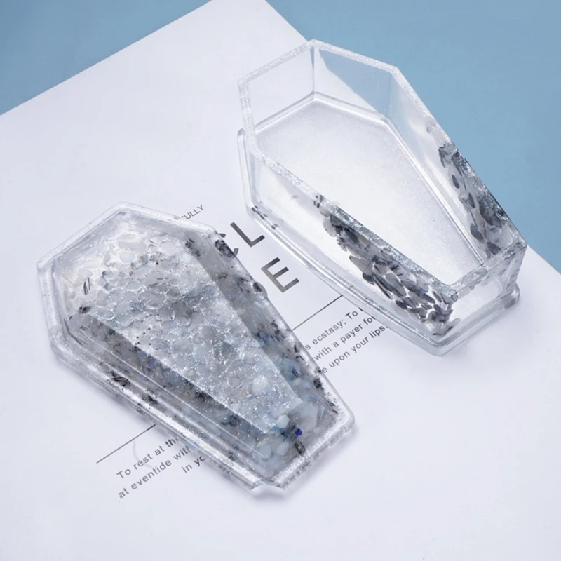 Кристальная эпоксидная смола форма коробка для хранения гробов на Хэллоуин