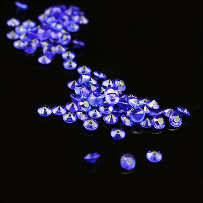 Royal Blue Алмазные свадебные конфетти декорация драгоценные камни 8 мм 2CT 2000 шт. в упаковке, Разбрасыватели конфетти для стола, прозрачные кристаллы, центральный элемент, вечерние принадлежности - Цвет: Royal Blue