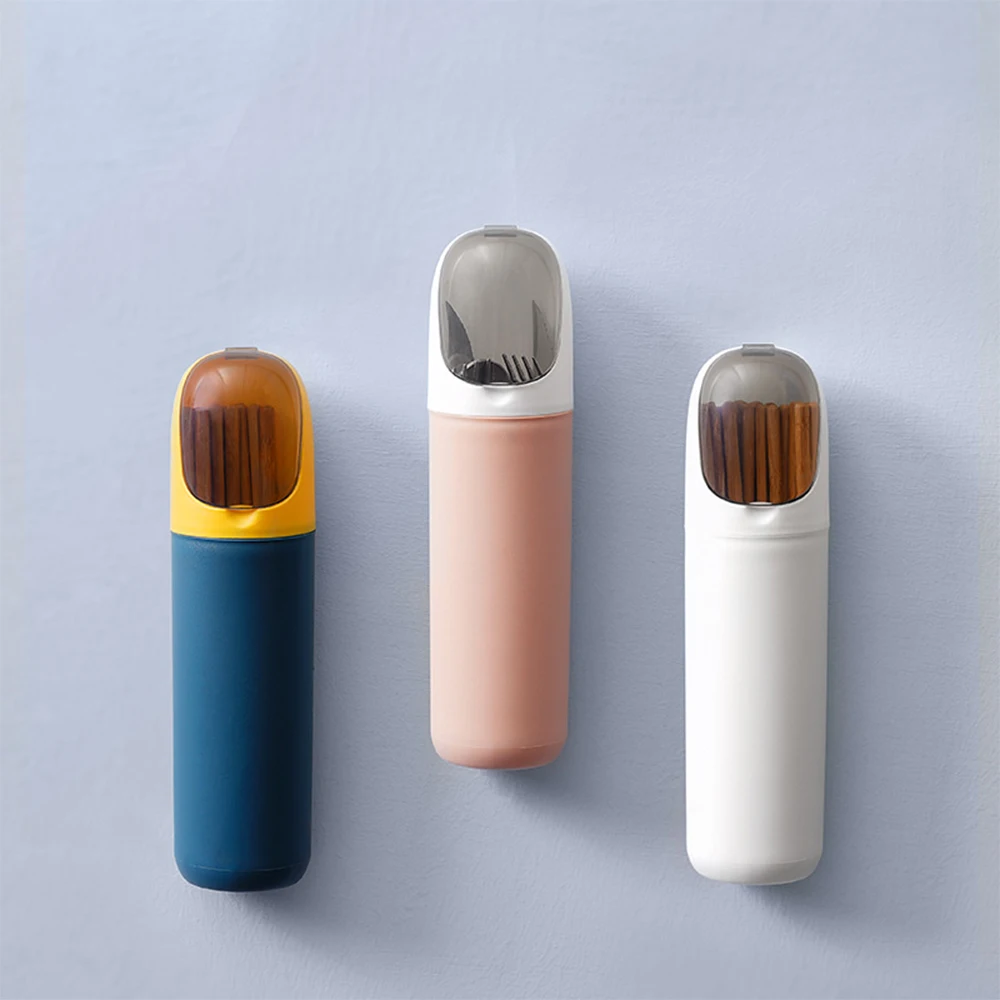 Анти пыль палочки для еды коробка хранения Ложка чехол слив держатель палочек