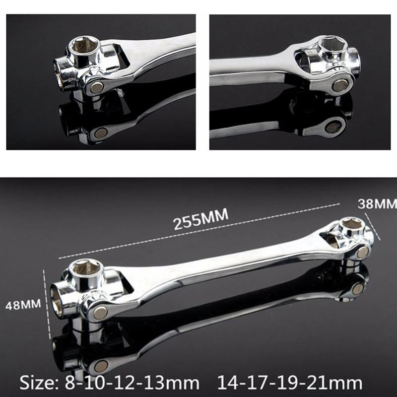 1Piece Household Wrench 8-21mm 8 IN 1 Socket Spanner Key Multi Tool Hand Tools | Инструменты