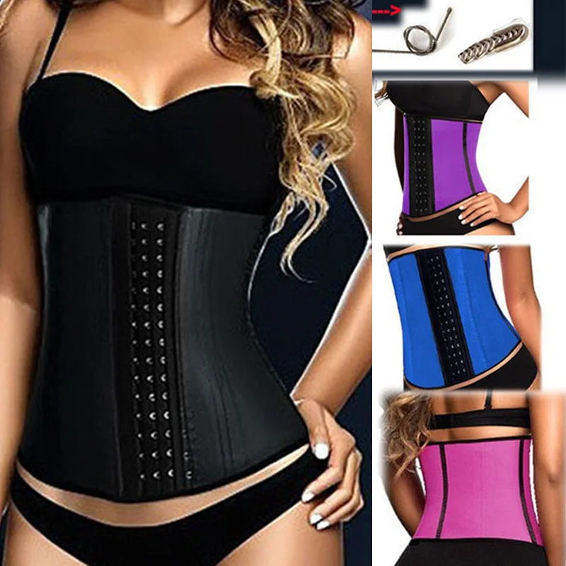 3-слойный латексный корсет для коррекции талии из 9 стальных костей фигуры