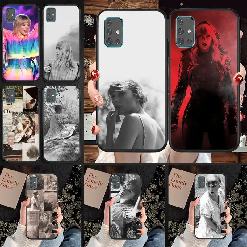 

Taylor Folklore Singer Swifts Phone Case for Samsung A20 A10 A50 A51 A52 A70 A750 A720 A530 2018 lite cover Funda