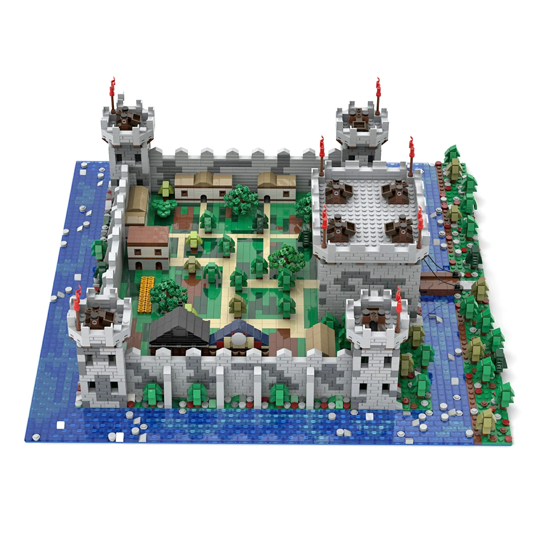 MOC Medieval Castle DIY Assembling Building Block Model Kit (Licensed and Designed by Mini Custom Set) | Игрушки и хобби