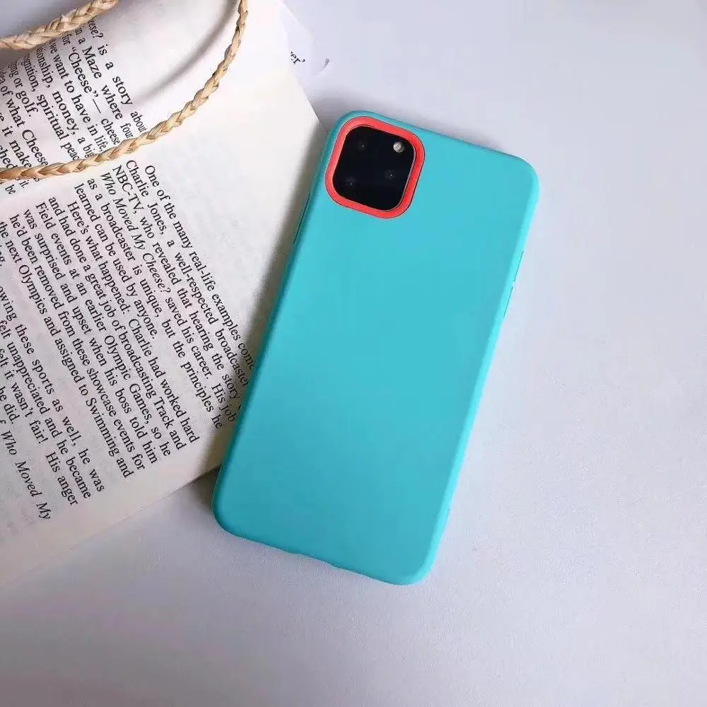 Жидкий цветной контрастный силиконовый iPhone11/11PRO/Apple x Чехол для мобильного телефона XS MAX/XR все включено мягкий чехол iPhone6/7/8 - Цвет: 6