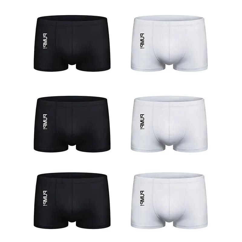 

6Pcs Cotton LOGO Sexy Man's underwear Boxer Shorts Soft Hot Sale Mens Boxershorts Underware Boxers Funny Boxer For Men