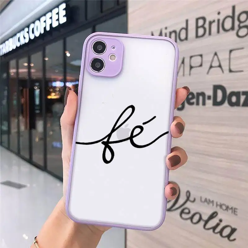 

love Dandelion Feather Text Phone Case matte transparent For iphone 7 8 11 12 plus mini x xs xr pro max cover