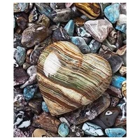 heart shaped stone diamond painting cute design house embroidery wall decoration