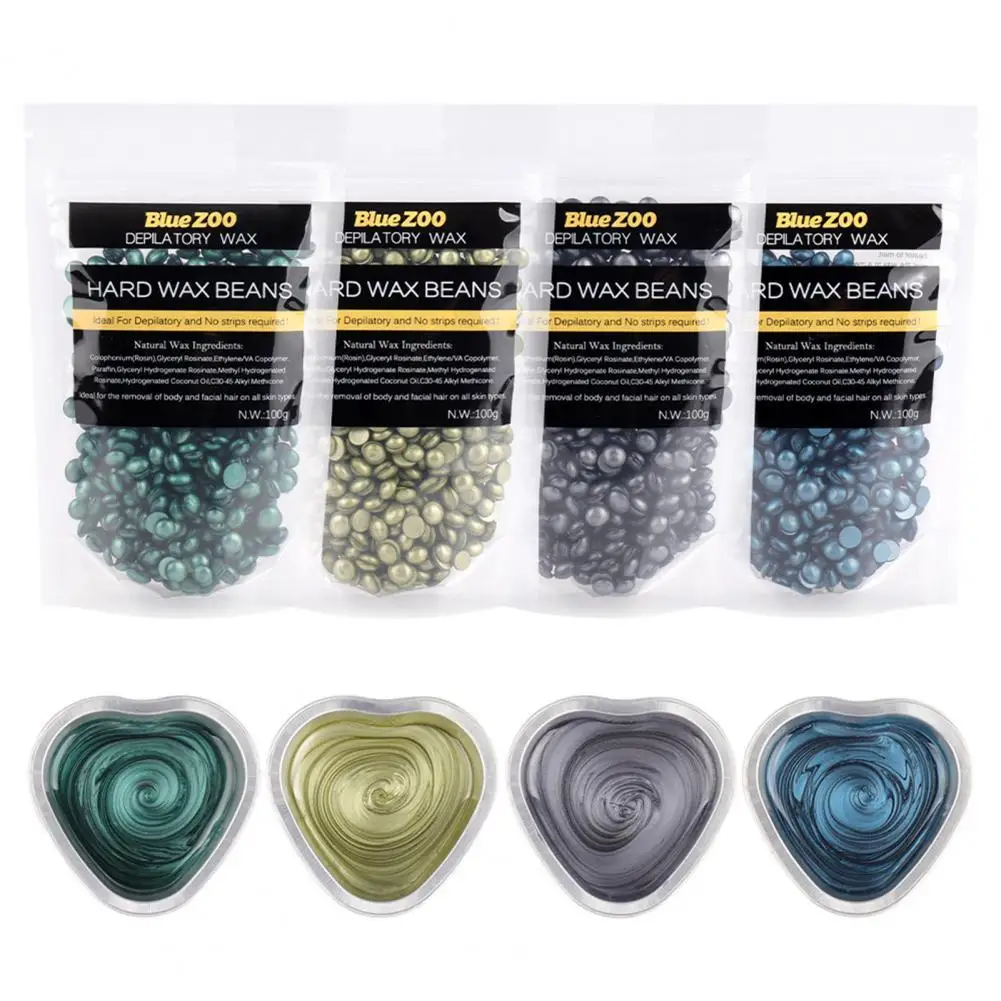 

100g Hair Removal Depilatory Wax Less Discomfort Skin-friendly Skin Care Hot Film Hard Wax Bean for Home