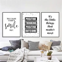 nordic quotes dot wall art posters and prints black white inspirational words canvas painting modern pictures living room decor