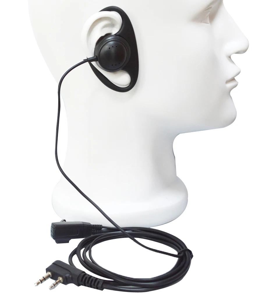 D образный Мягкий ушной крючок для наушников 2 контактный PTT Mic гарнитура Baofeng UV 5R