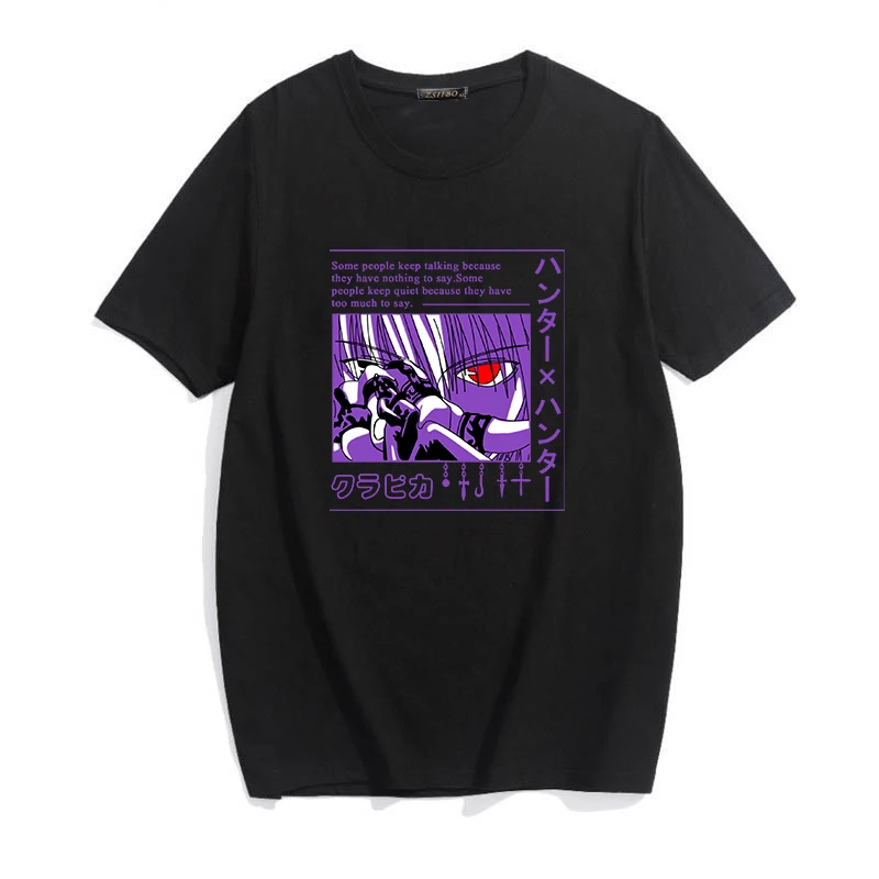 Футболка с японским аниме Hunter X уличная одежда рисунком карикатуры Kurapika HxH