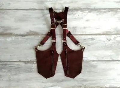 Кожаная винтажная декоративная карманная сумка для косплея рыцаря викинга