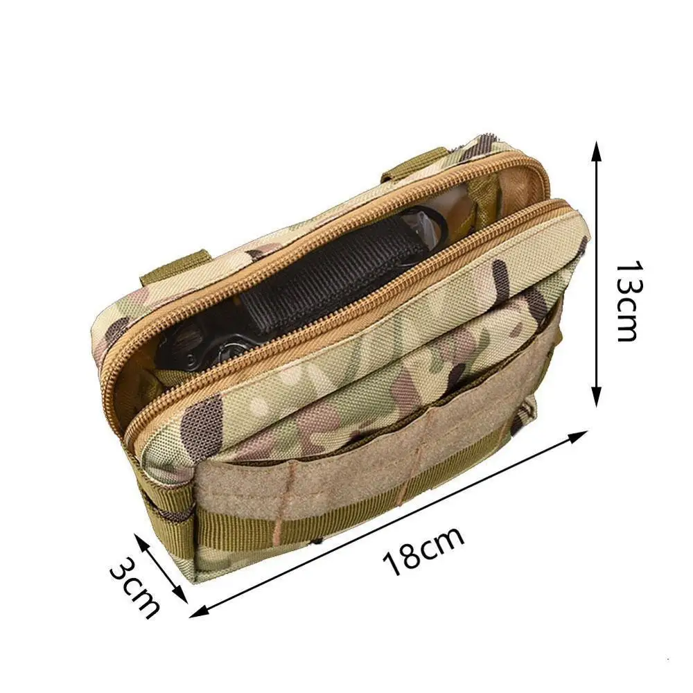 

Military EDC Molle Pouch Mesh Tools Accessory Pouches Pocket R2X2 Bags Flashlight Waist Tactical Outdoor Hunting Magazine M U9U5