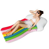 180 100cm summer inflatable water rainbow floating row lounge chair mount beach swimming water toys for adults and children