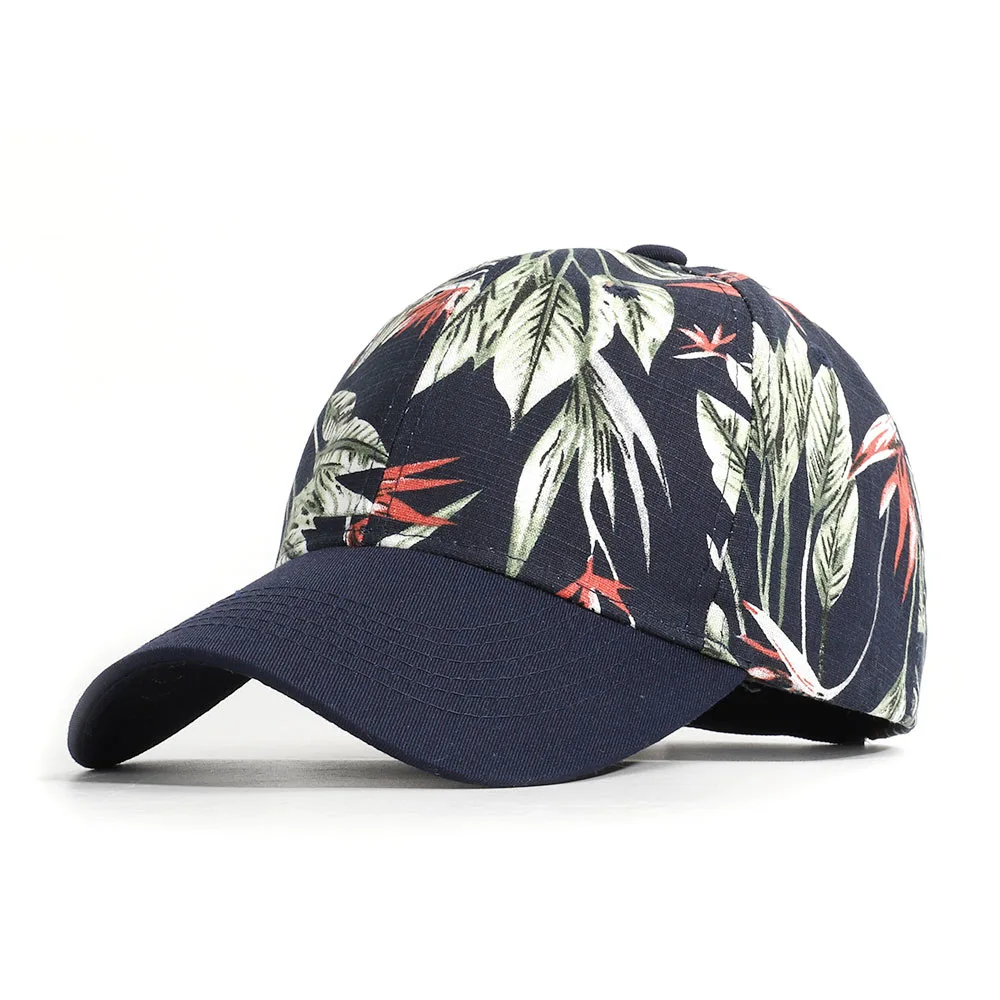 New Fashion Women Baseball Cap Solid Printed Adjustable Hat Shade Sports Casual Stretch Women's Cap Flowers Leaves Printed Hat
