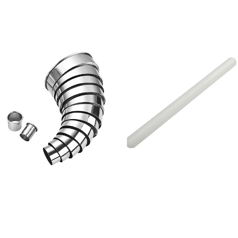 

20Inch 50Cm Rolling Pin Cake Sugarcraft Fondant Decorating With 14Pcs Stainless Steel Mousse Mould Dough Cutting Tool