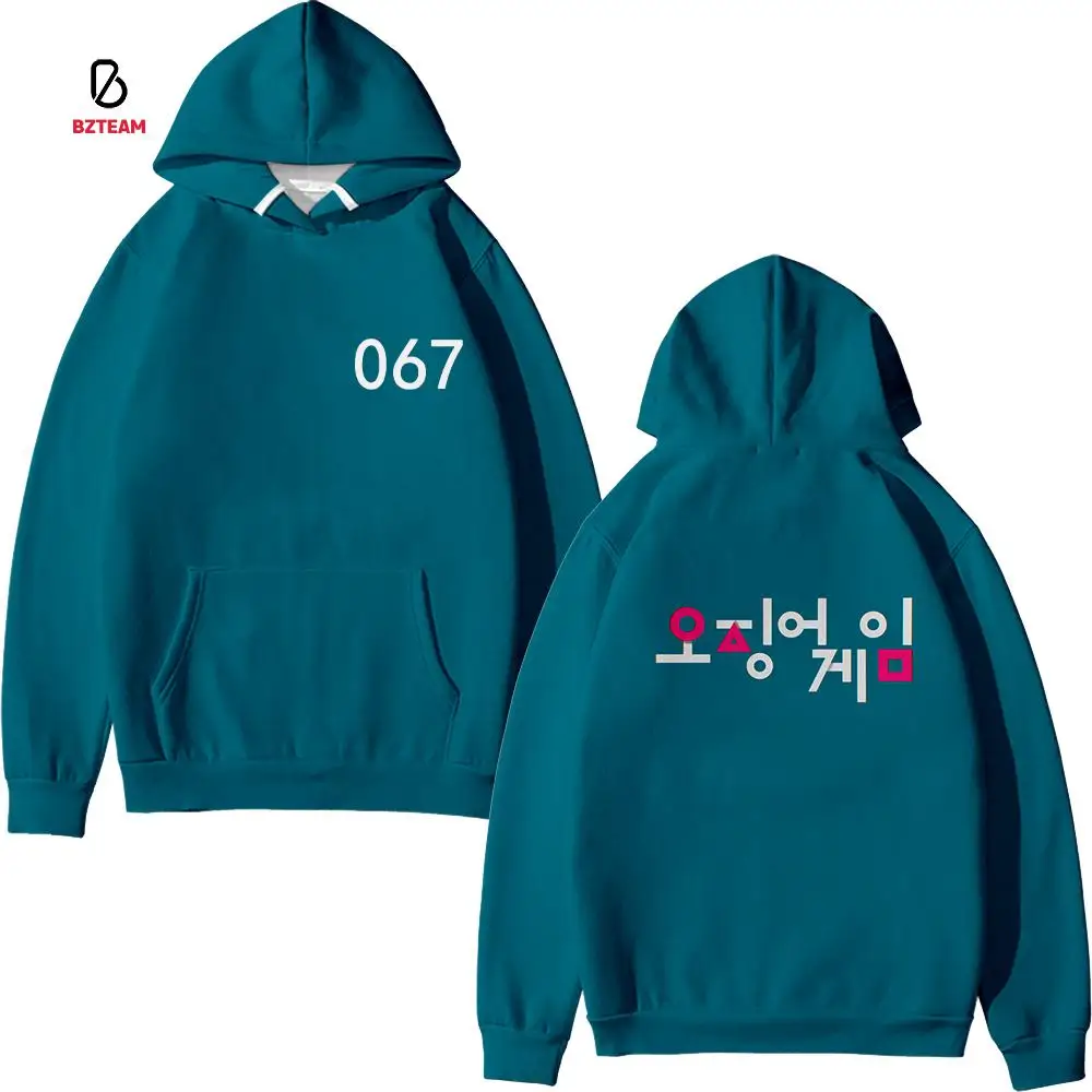 

BZTEAM Squid Game 3D Hoodie Men's Sweatshirt Women's Unisex Coat Hip Hop Pullover Harajuku Hooded Casual Boys Girls Tops Kids