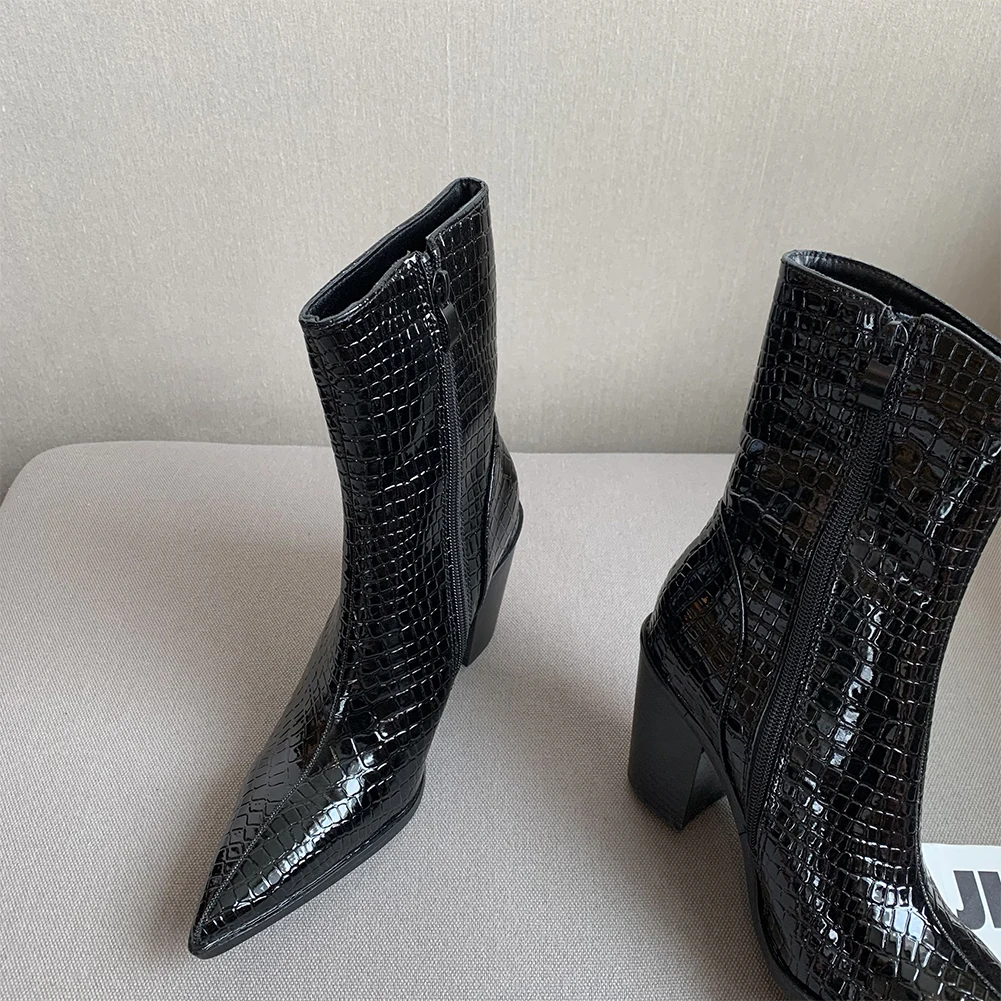 

Female Western Boots For Women 2021 Hot Sale Pointed Toe Ankle Boots For 2021 Fashion Stylish High Quality Shoes Woman Chelsea