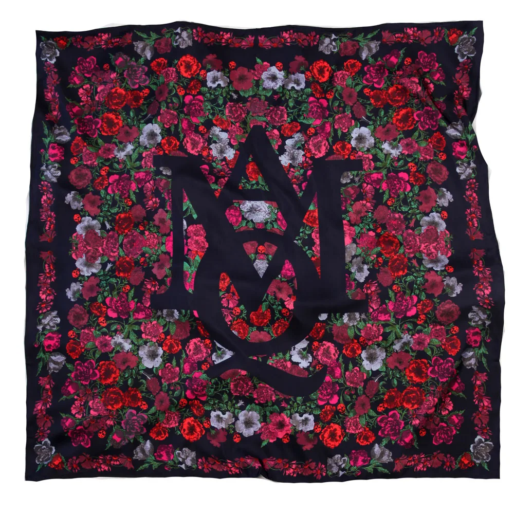 Элегантный бренд ручной работы 100% 14 мм саржевого шелка 110 см Шарф TWID 40239A|Женские