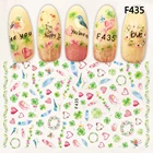 Клейкая 3D наклейка для ногтей с изображением милого четырехлистного клевера в виде Розы, сада, инструмент для ногтей, переводная наклейка для ногтей, аксессуары сделай сам, аппликация, украшение для птицы