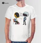 Белая футболка Daft в стиле панк с надписью You has Helmet Too Funny Electronic Duo Дружба