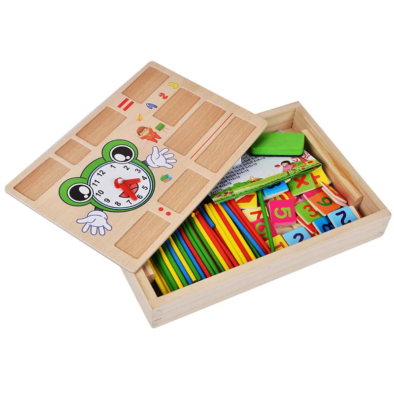 Wooden Counting Sticks Box Set Montessori Blocks Number Math Teaching Kids Game Education Intelligence Stick Toy Gifts | Игрушки и хобби