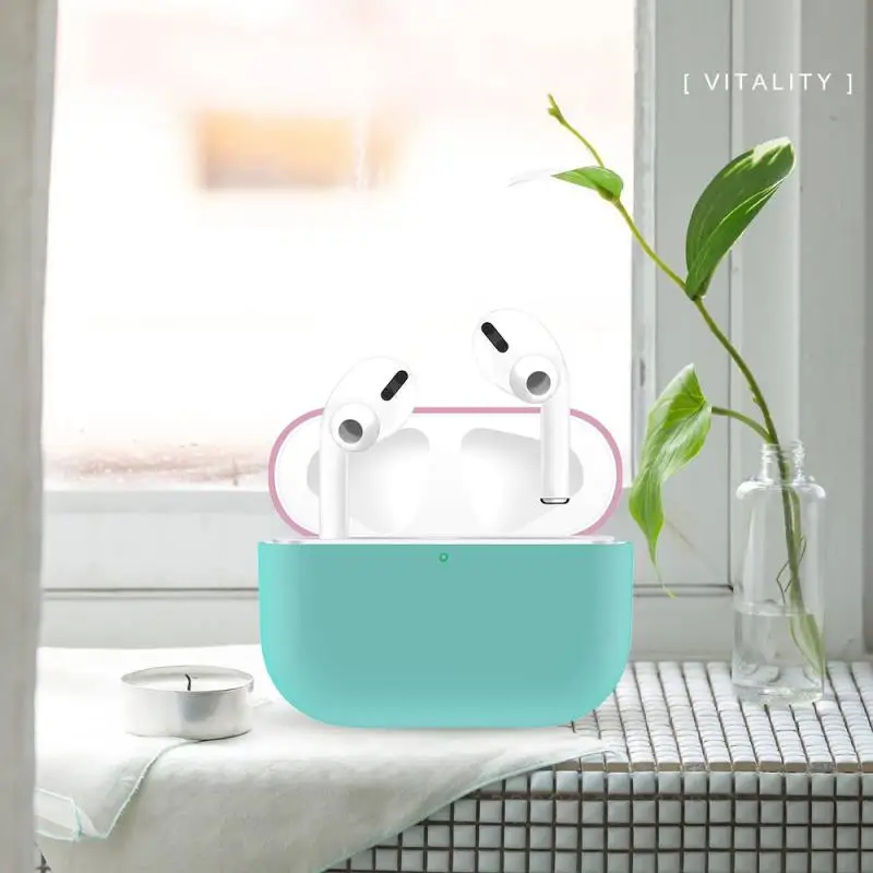 

Soft Silicone Case for Apple AirPods Pro Cases Protective Shell Headphone Cover for AirPods Pro Shockproof Bag