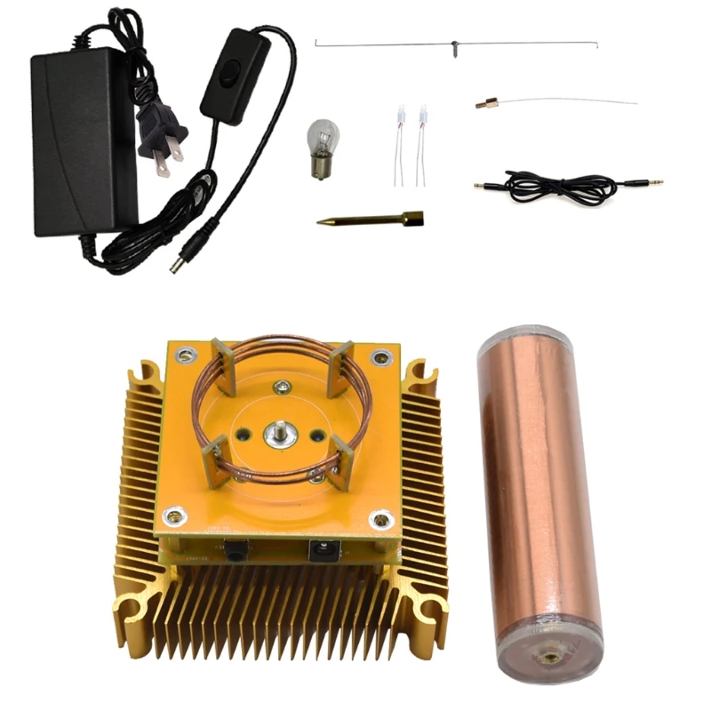 

P82F Tesla Coil Multi-functional Acrylic Base Shell Arc Plasma Loudspeaker Wireless Transmission Experiment Desktop