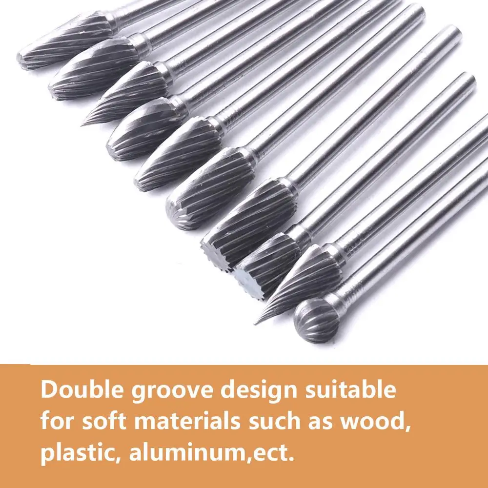 Фреза из карбида вольфрама 10 шт. вращающийся инструмент сверло 1/8 дюйма хвостовик