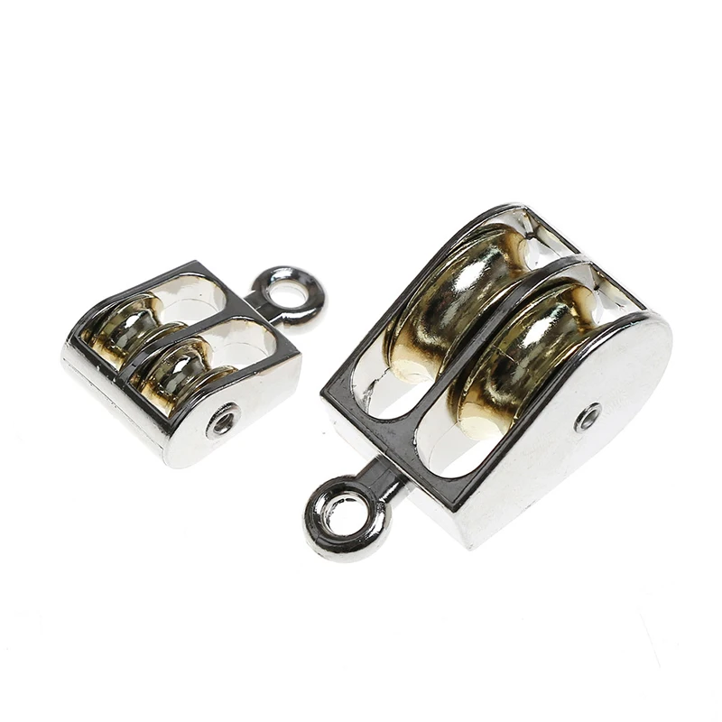 

36/52/75mm DIY Mini Metal Stainless Steel 304 Single Double Wheel Swivel Rollers Block Loading Quality