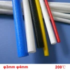 10 м 3mm 4mm 200 Deg High Температура Плетеный мягкий химическое волокно трубопровод силиконовая Стекловолоконная трубка изоляция кабеля оплетки