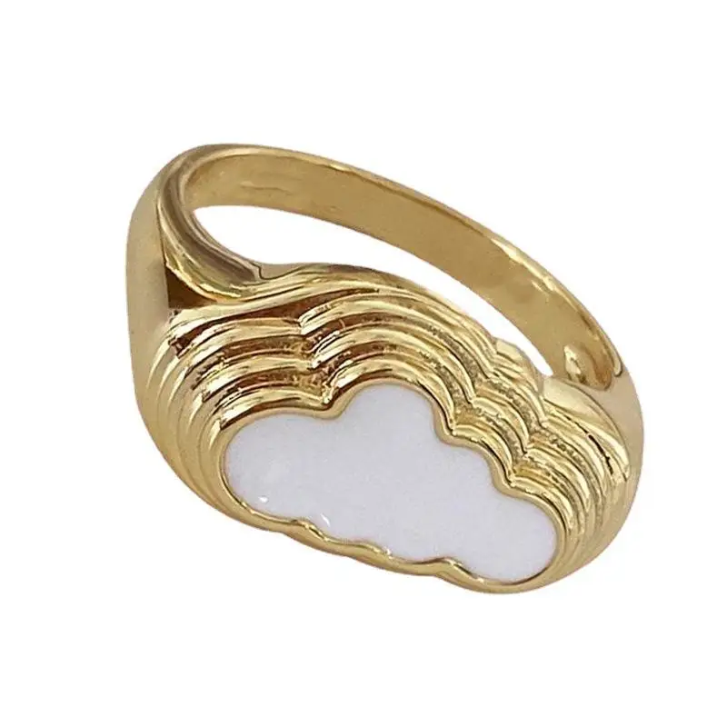 

Surflove Cloud Ring Gold-Plated Creative Ring Fashion Trend Party Banquet Jewelry Couple Ring Gift 2021 New Products