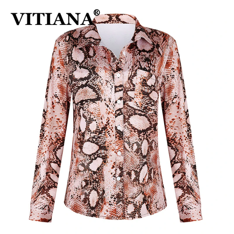 VITIANA Повседневная рубашка с длинным рукавом женская блузка весна 2020 женские
