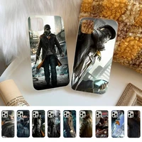 watch dogs aiden pearce phone case for iphone 13 8 7 6 6s plus x 5s se 2020 xr 11 12 pro xs max