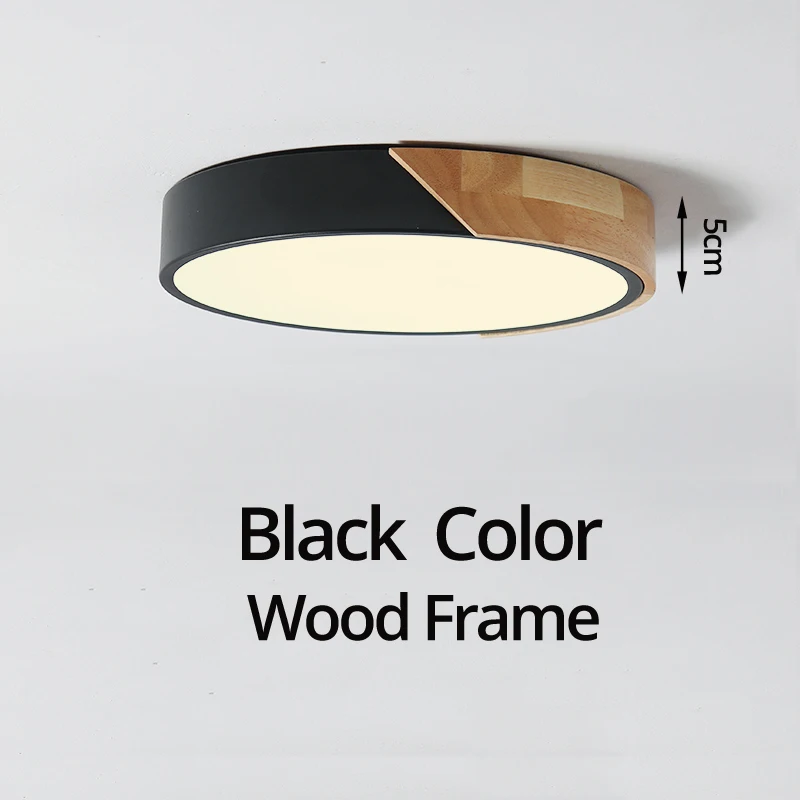 Black color Wood Современный скандинавский светодиодный потолочный светильник для спальни с пультом дистанционного управления для 8-20 квадратных метров plafonnier светодиодный осветительный прибор candeeiro de teto - Цвет корпуса: Black color Wood