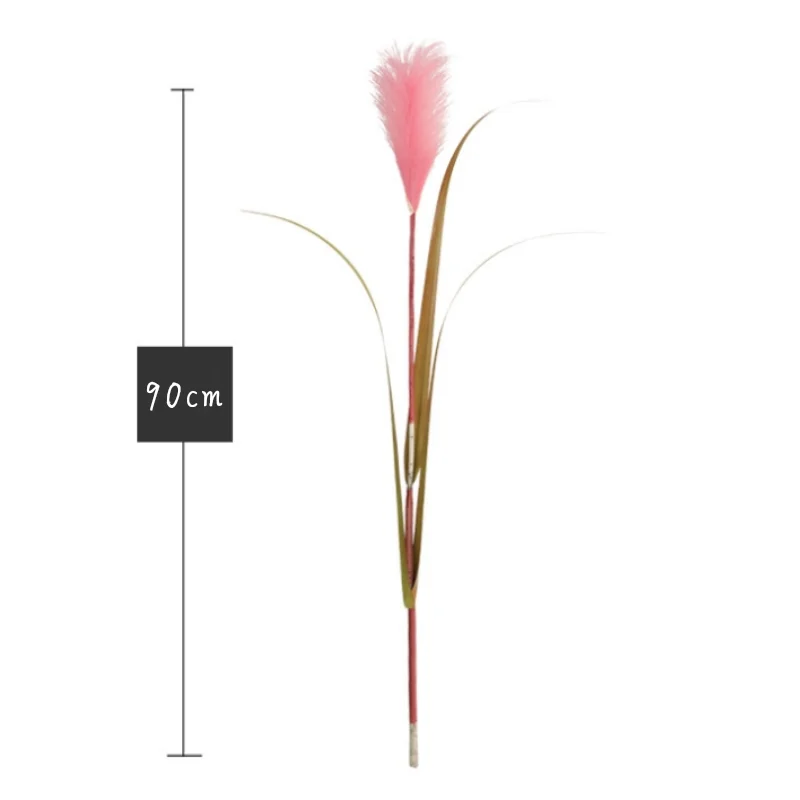 

Single Reed Flower Simulation Reed Flower Dried Reed Pink Home Decoration Reed Photography Flower Wedding Set Stage Reed