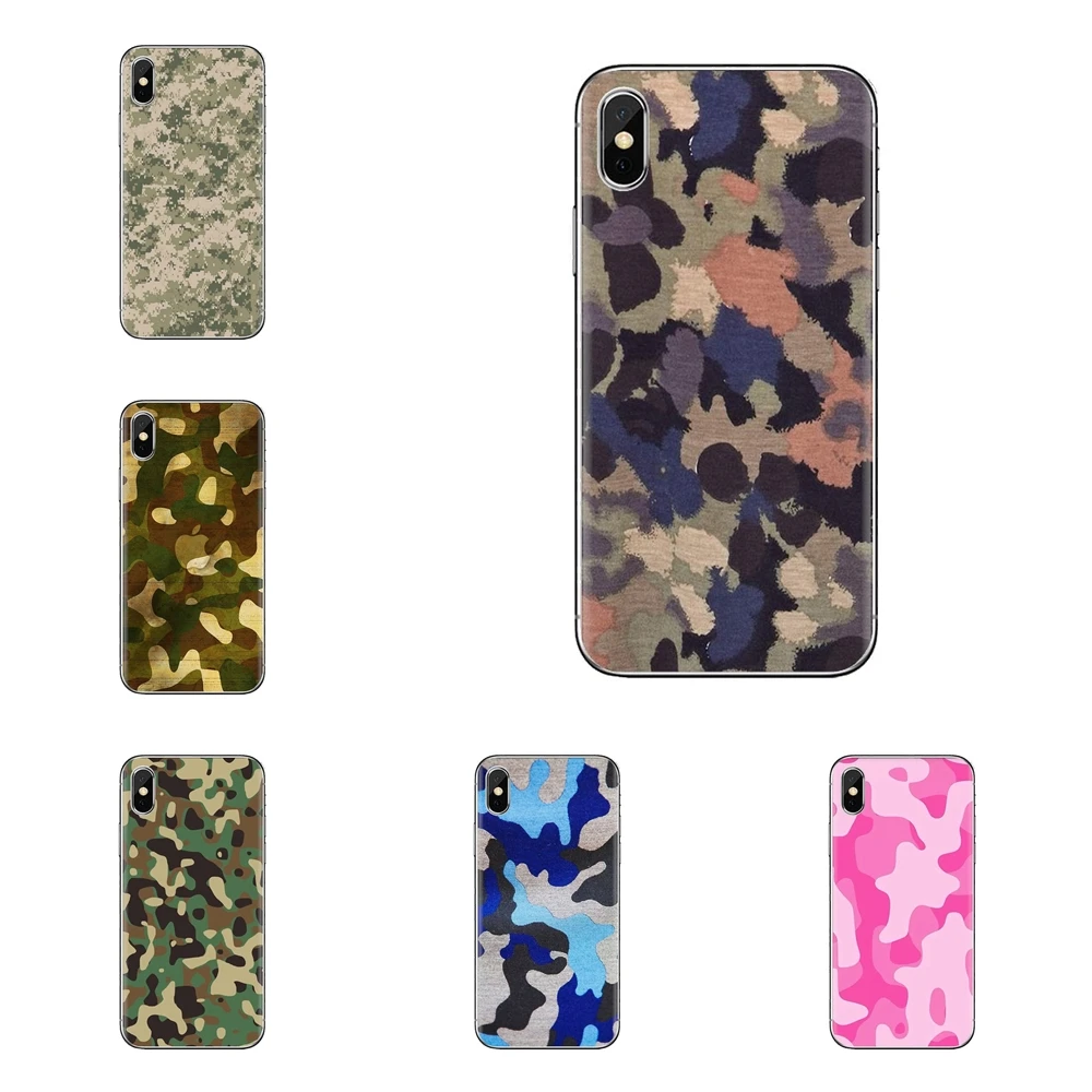 For LG G3 G4 Mini G5 G6 G7 Q6 Q7 Q8 Q9 V10 V20 V30 X Power 2 3 K10 K4 K8 2017 TPU Shell Cases Colorful Army Camo Camouflage Skin |