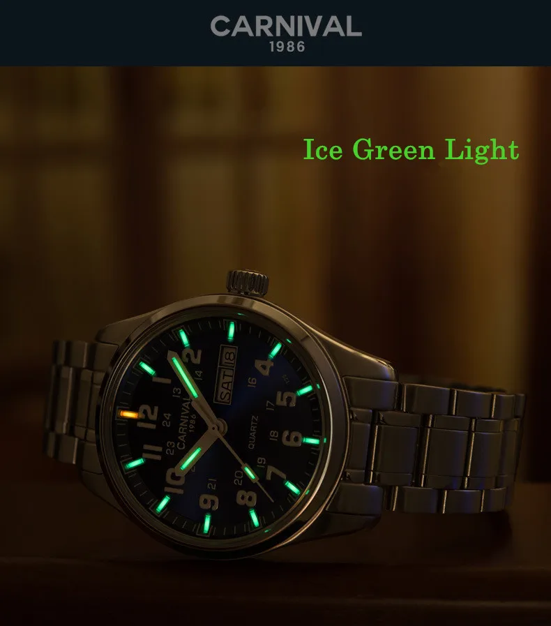 Reloj Hombre карнавальные мужские часы Топ бренд класса люкс Тритий T25 светящиеся кварцевые наручные часы с двойным календарем мужские водонепроницаемые часы